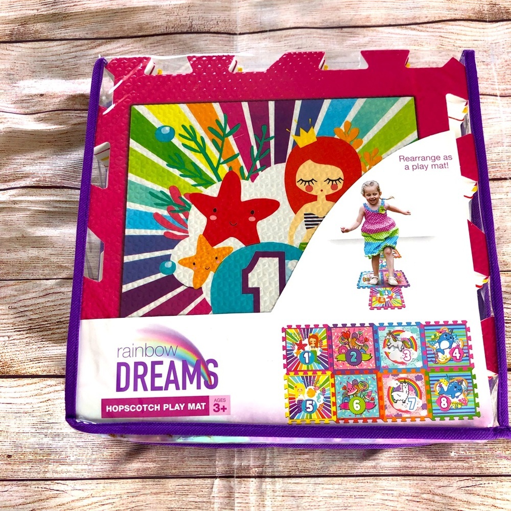 Play Mat Mermaids Unicorns Foam Hopscotch Rainbow Dreams 8 Pieces